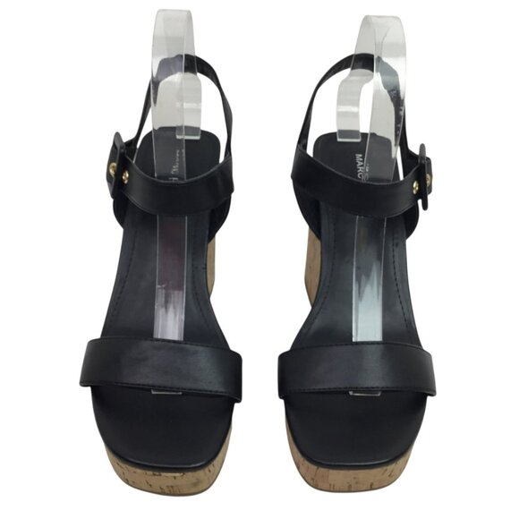 Marc Fisher Zane Womens 7.5M Open Toe Cork Wedge Platform Sandals - Picture 2 of 14